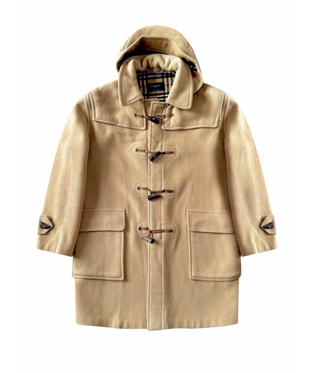 BURBERRY Бежевое шерстяное пальто, фото 1