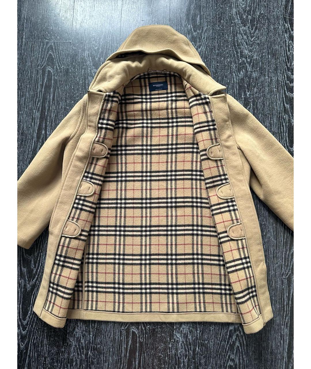 BURBERRY Бежевое шерстяное пальто, фото 7