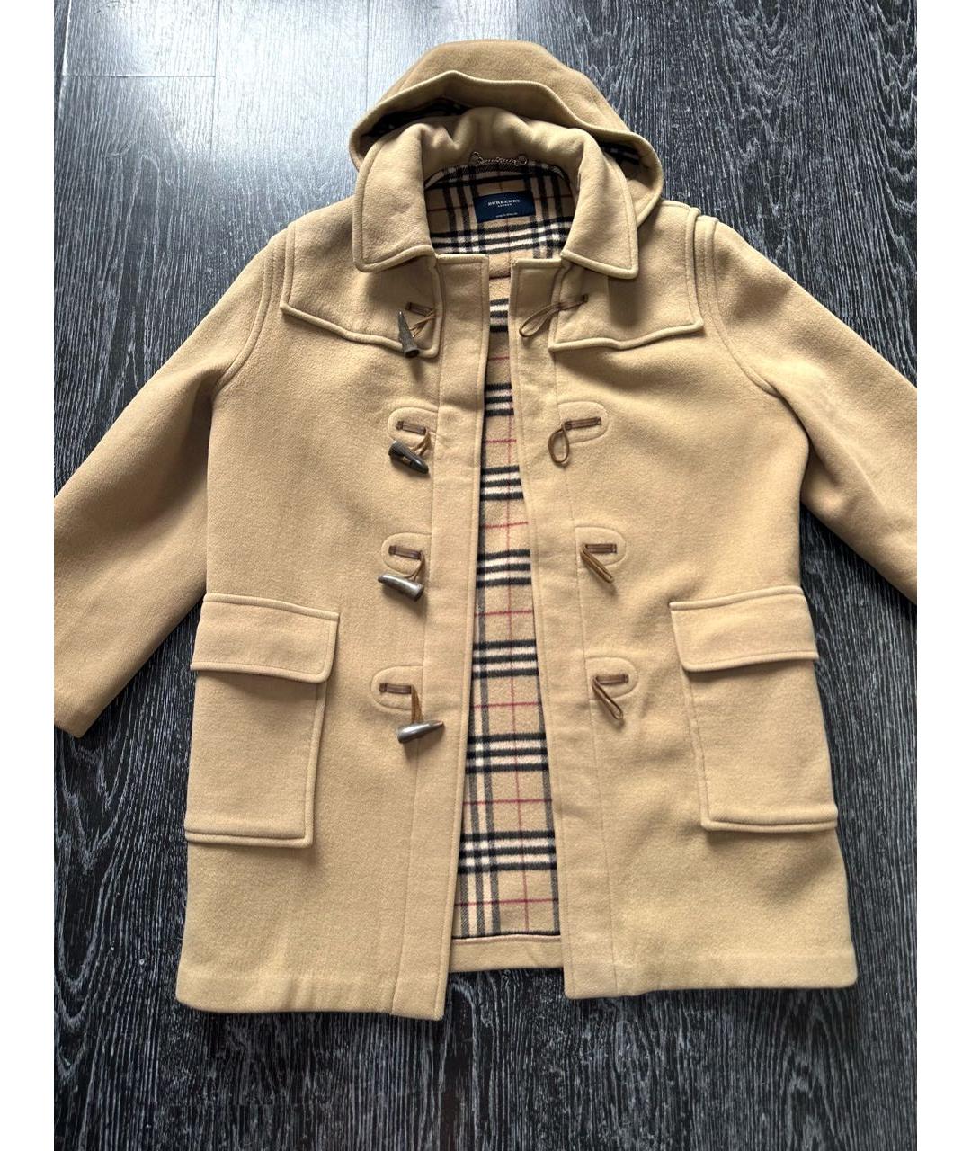 BURBERRY Бежевое шерстяное пальто, фото 6