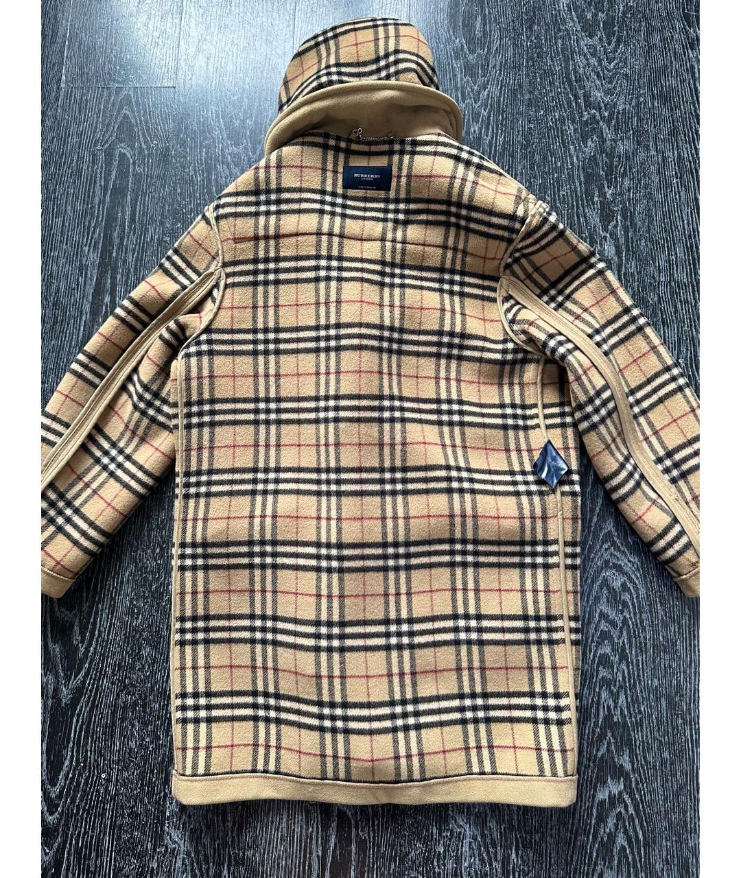 BURBERRY Бежевое шерстяное пальто, фото 5