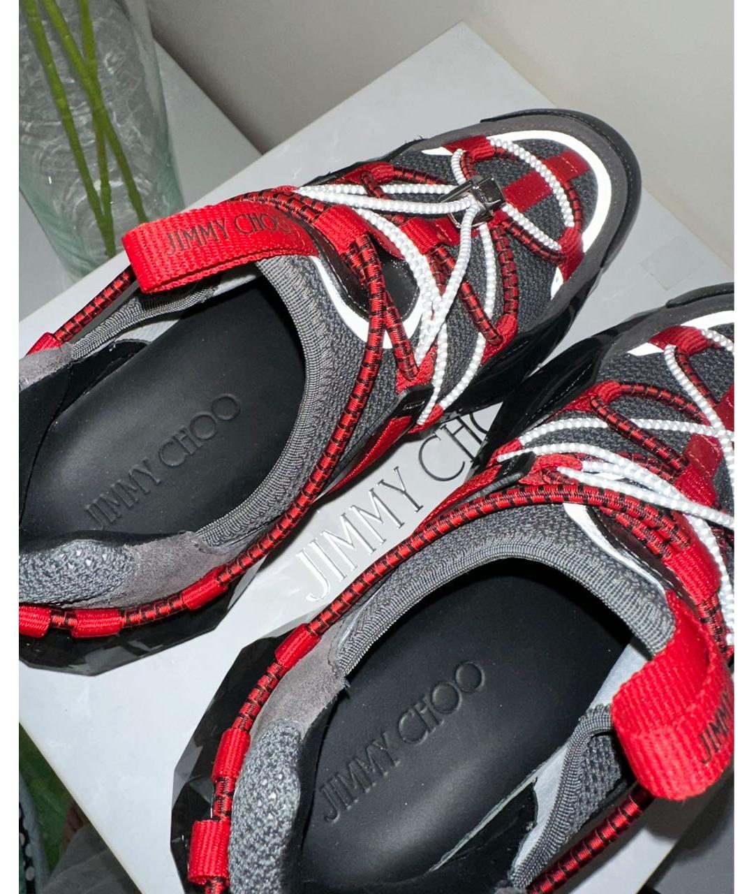 JIMMY CHOO Черные высокие кроссовки / кеды, фото 4