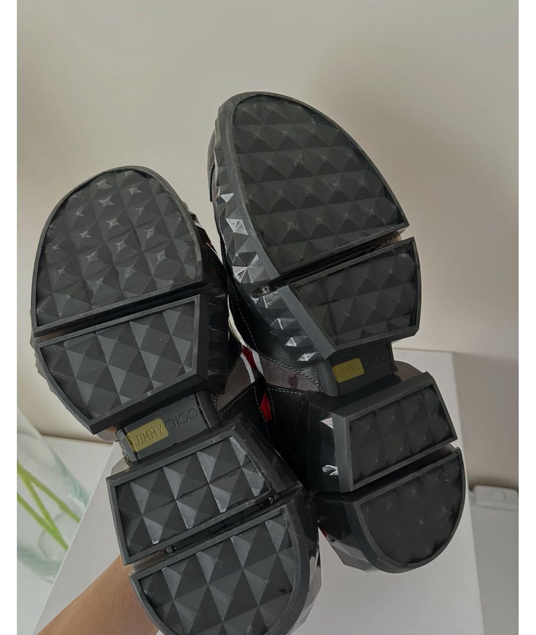 JIMMY CHOO Черные высокие кроссовки / кеды, фото 5
