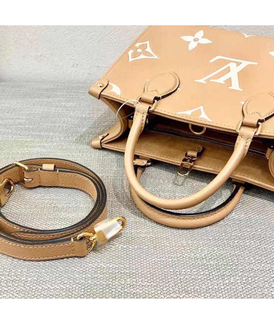 LOUIS VUITTON Кожаная сумка с короткими ручками, фото 4