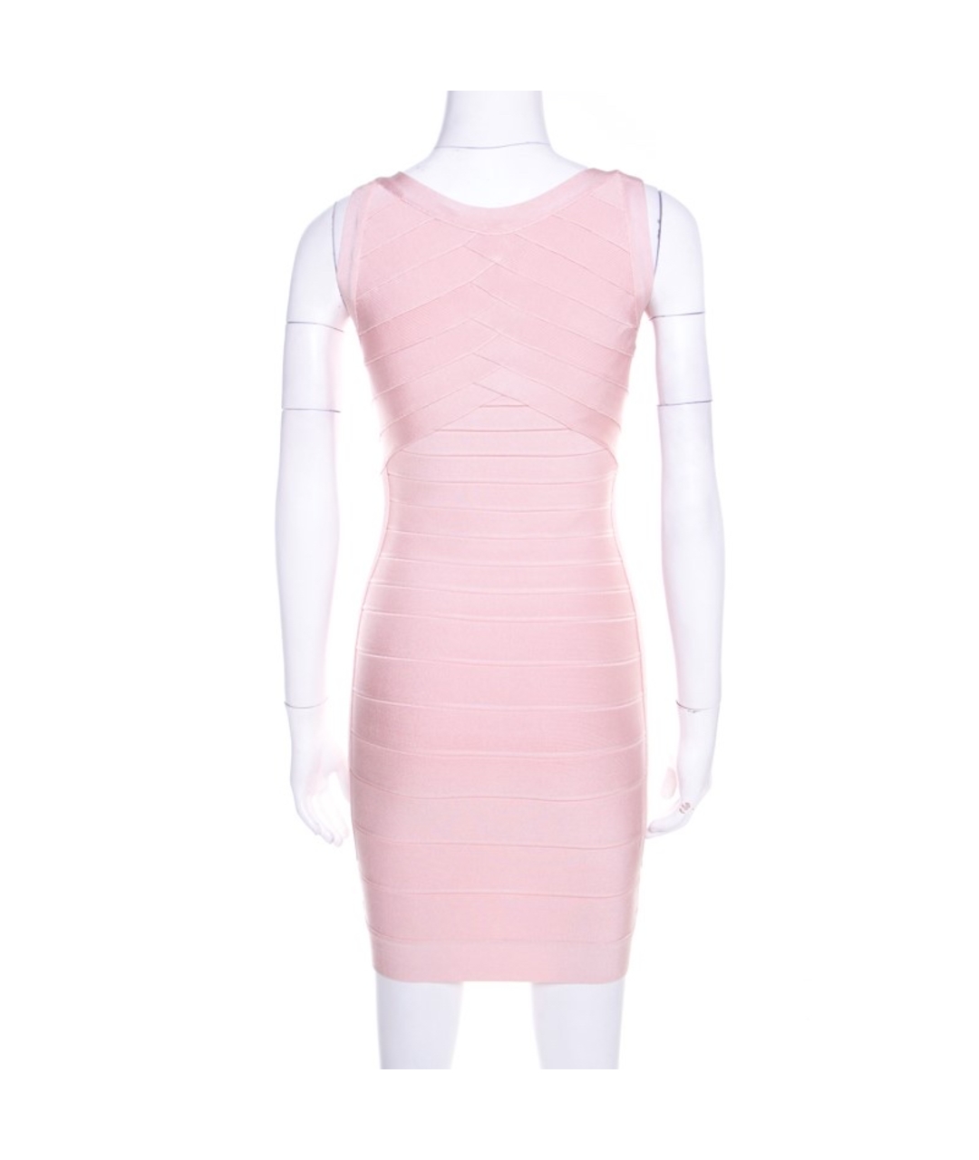 HERVE LEGER Розовое вискозное коктейльное платье, фото 3