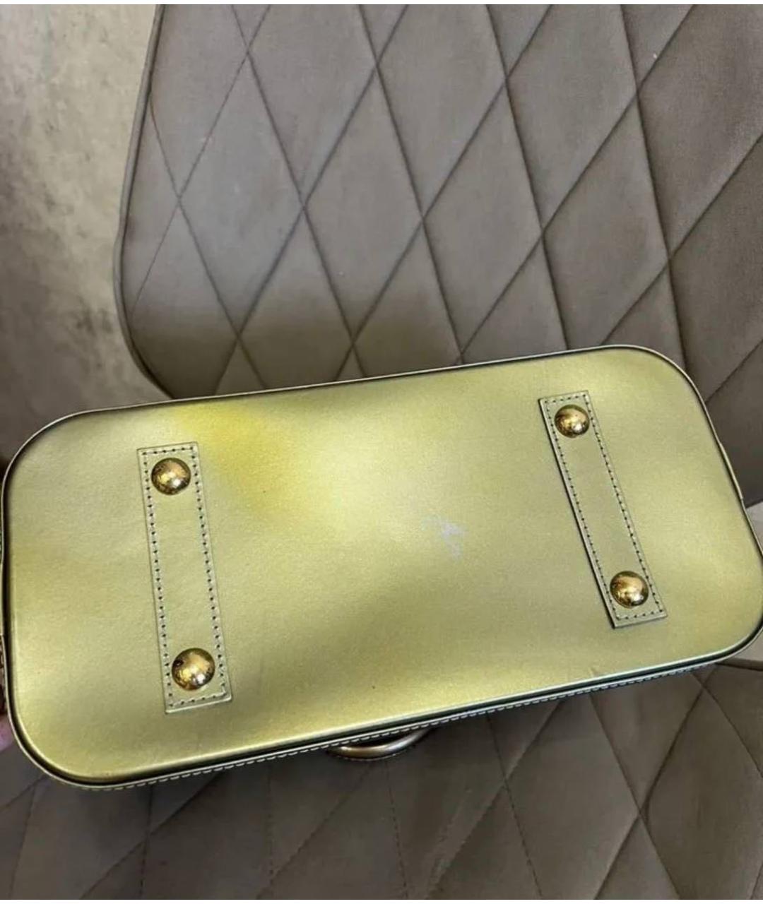 LOUIS VUITTON Зеленая кожаная сумка с короткими ручками, фото 6