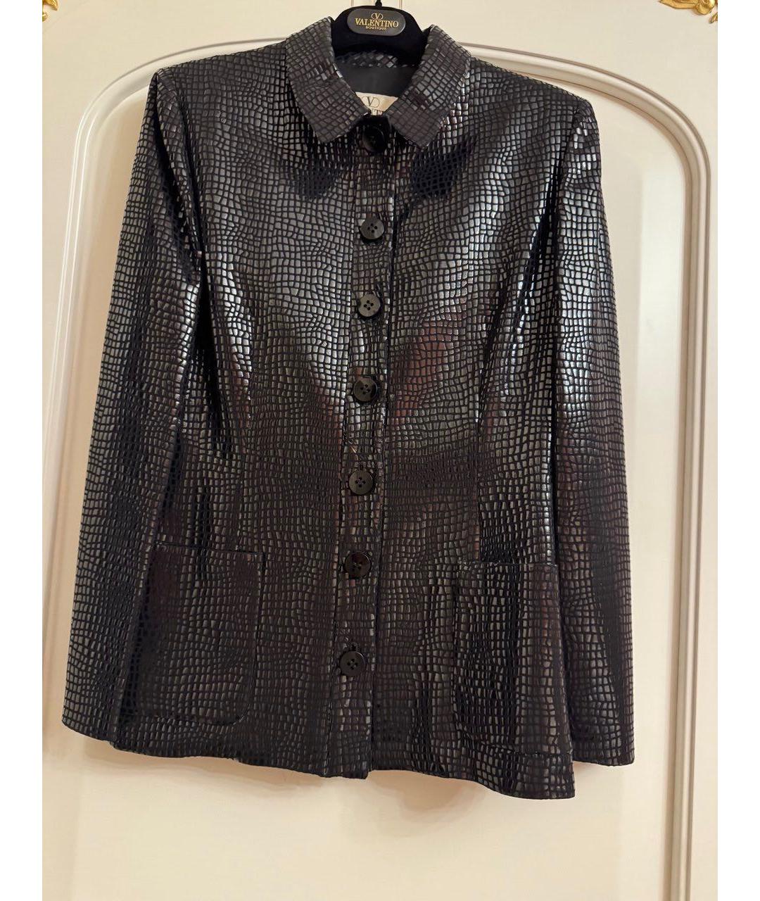 VALENTINO Черный шелковый жакет/пиджак, фото 7