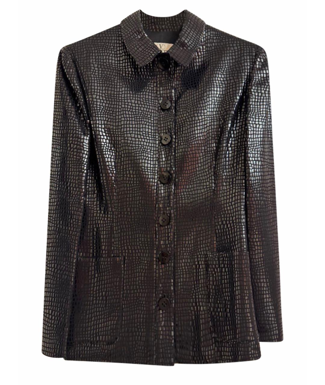 VALENTINO Черный шелковый жакет/пиджак, фото 1