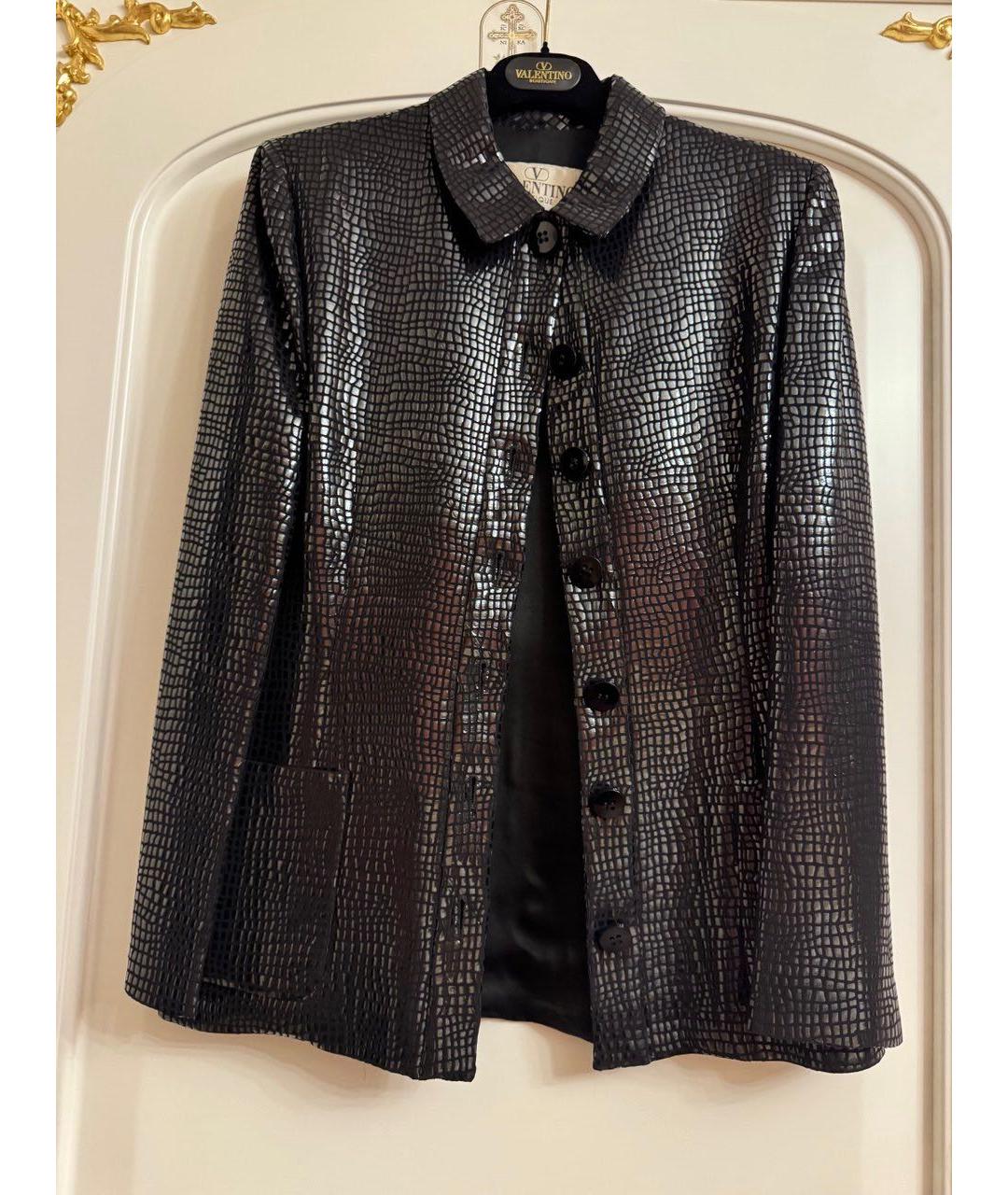 VALENTINO Черный шелковый жакет/пиджак, фото 6