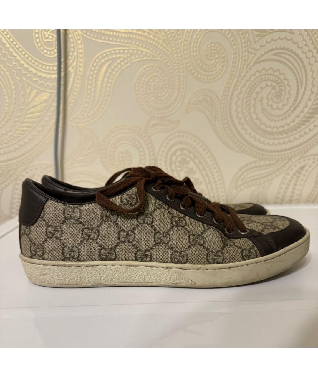 GUCCI Коричневые кеды, фото 6