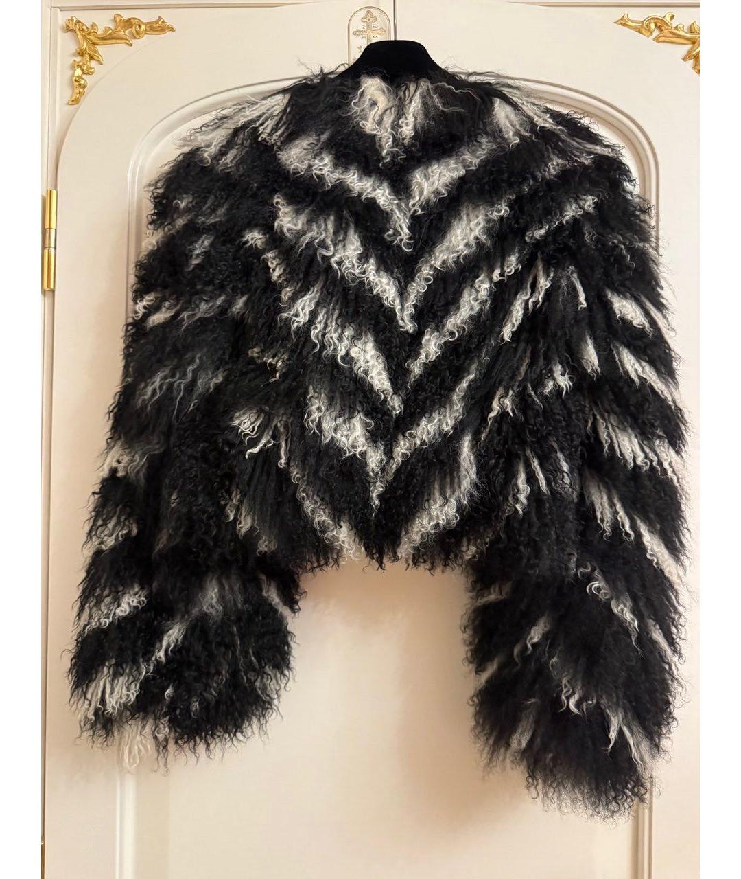 VALENTINO Черная меховая шуба, фото 2