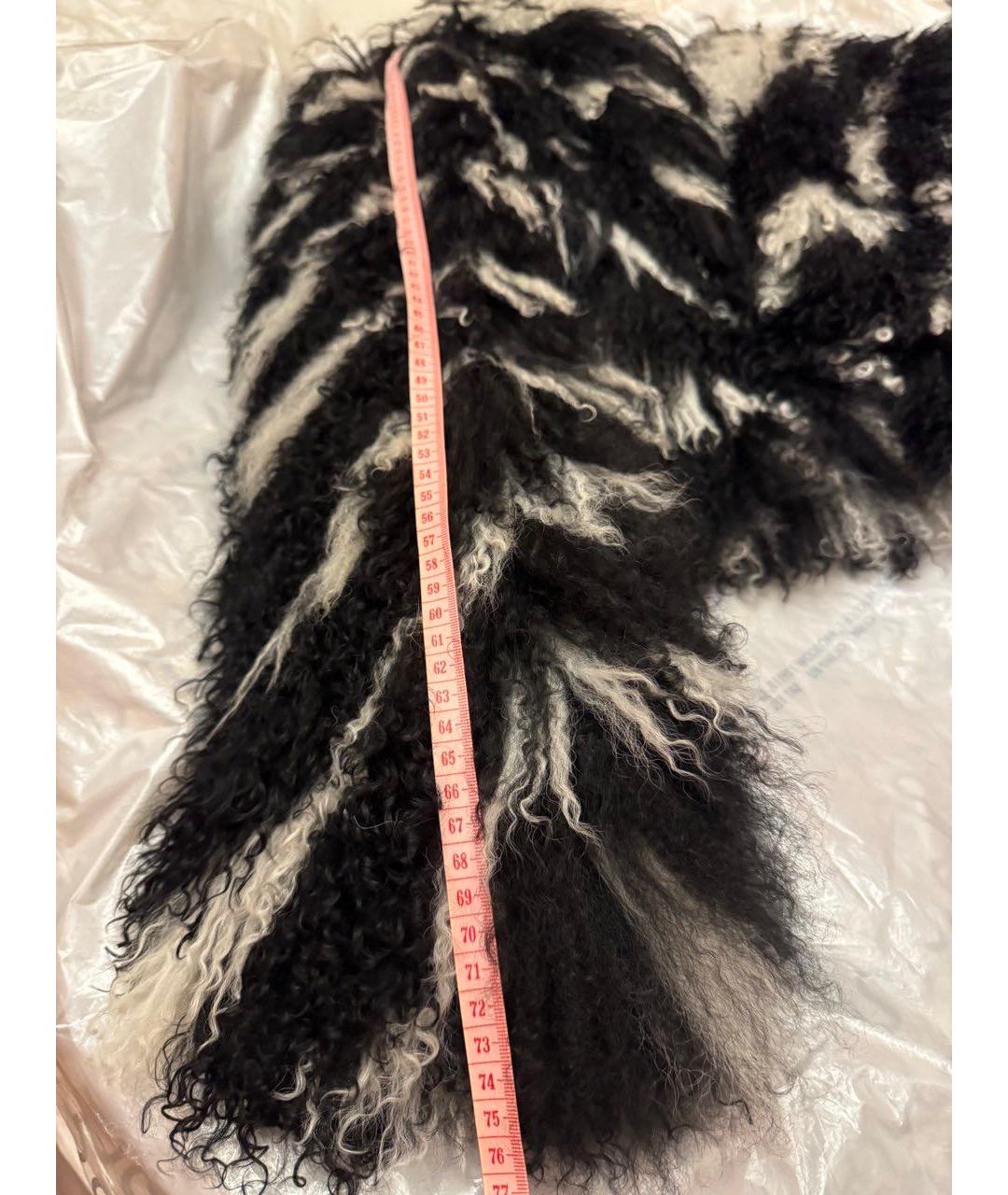 VALENTINO Черная меховая шуба, фото 7