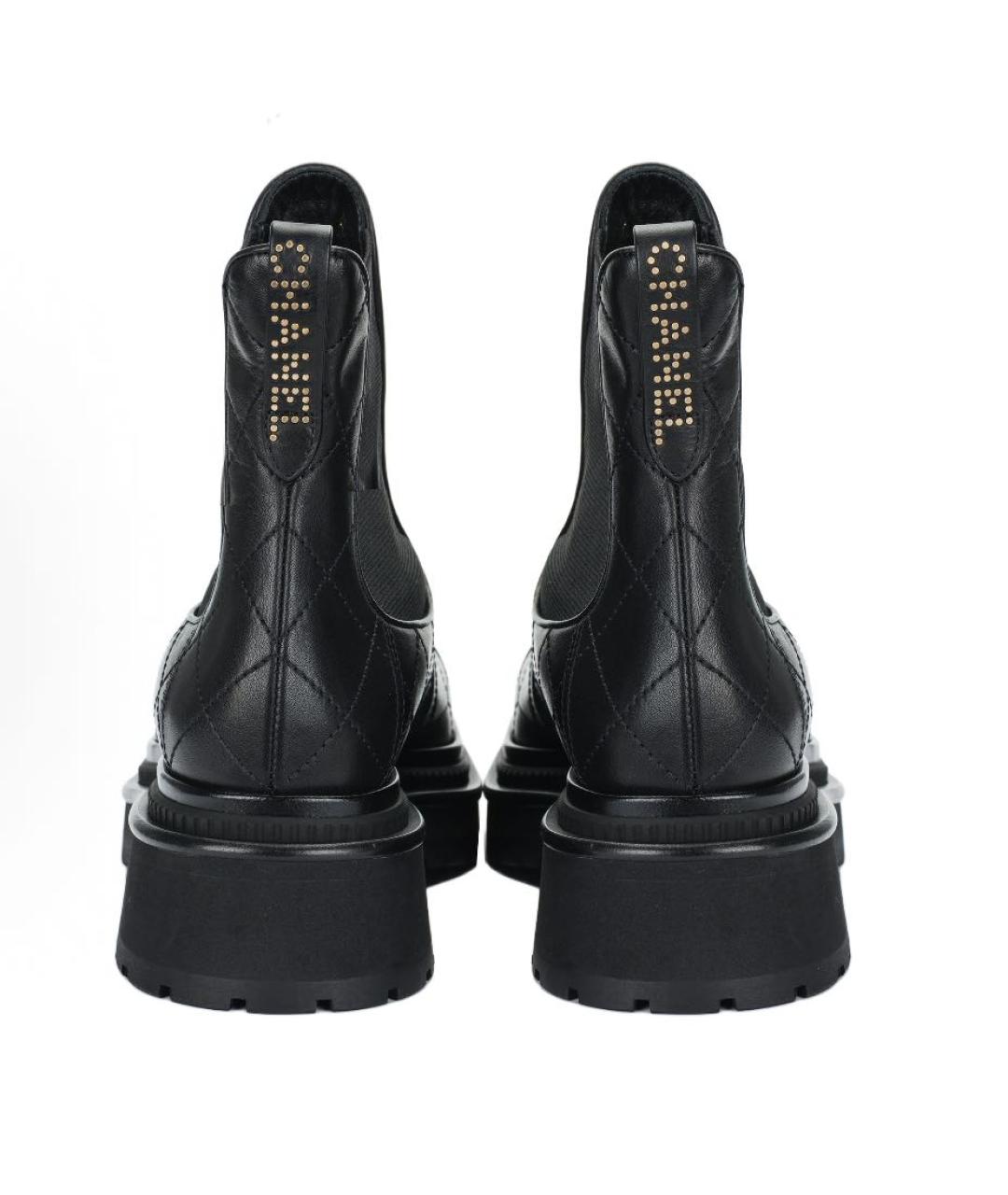 CHANEL Черные кожаные полусапоги, фото 2