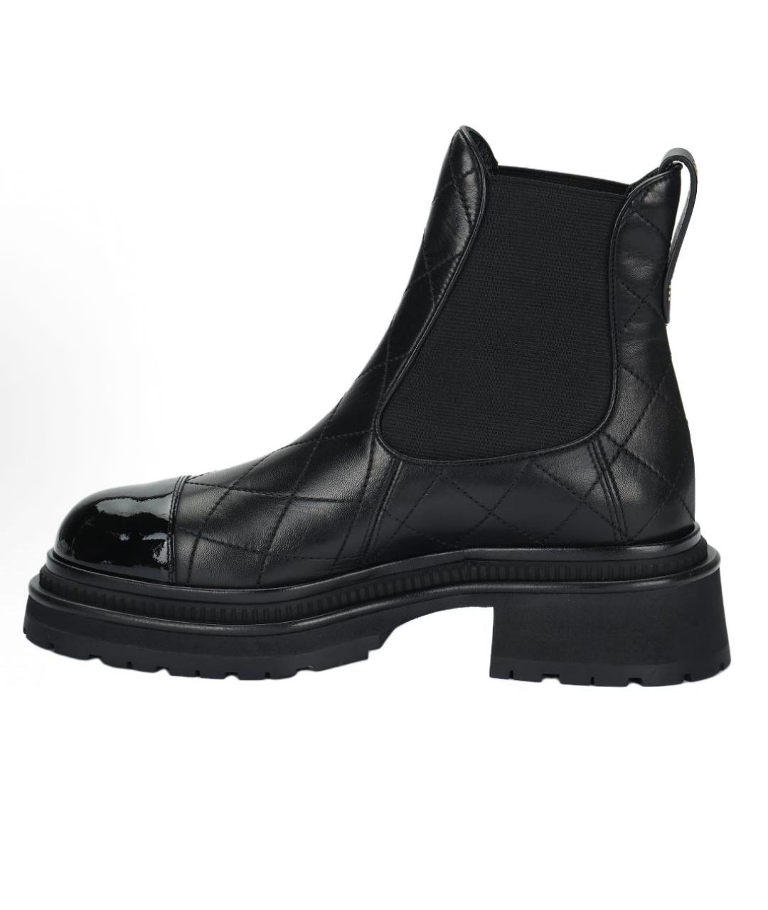 CHANEL Черные кожаные полусапоги, фото 3