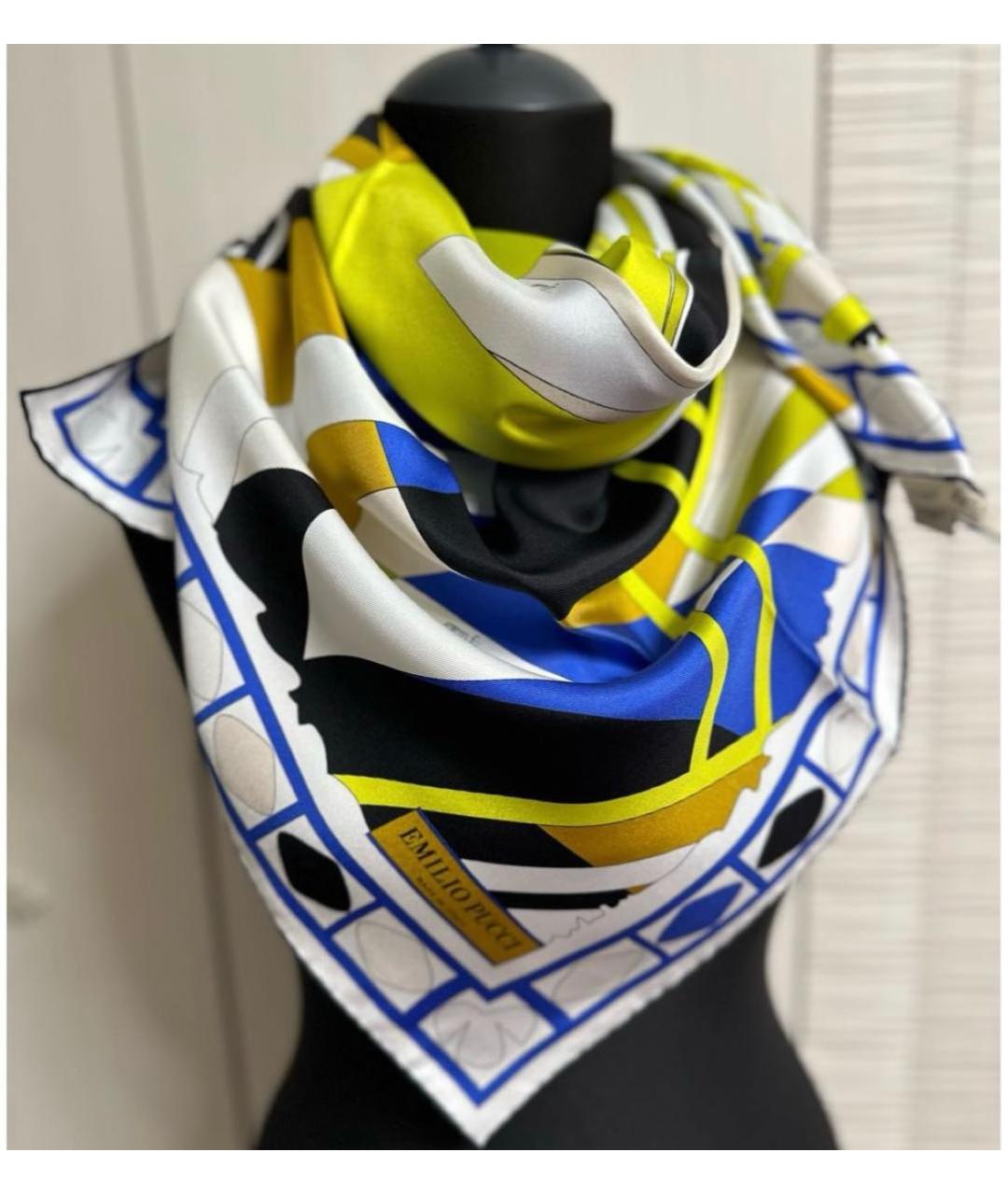 EMILIO PUCCI Мульти шелковый платок, фото 6