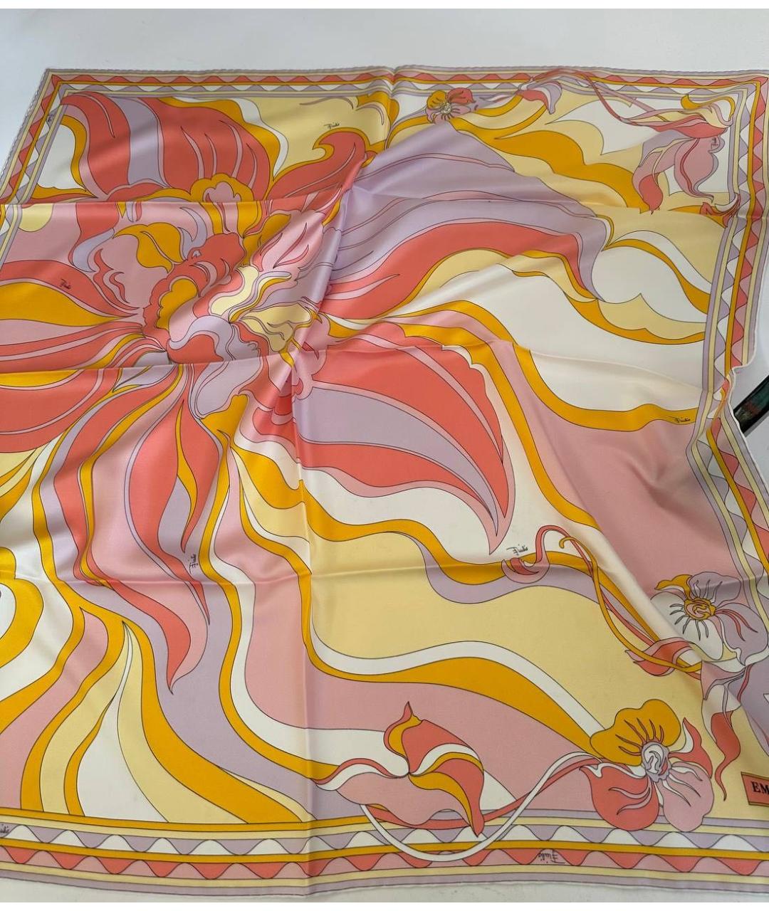EMILIO PUCCI Мульти шелковый платок, фото 5