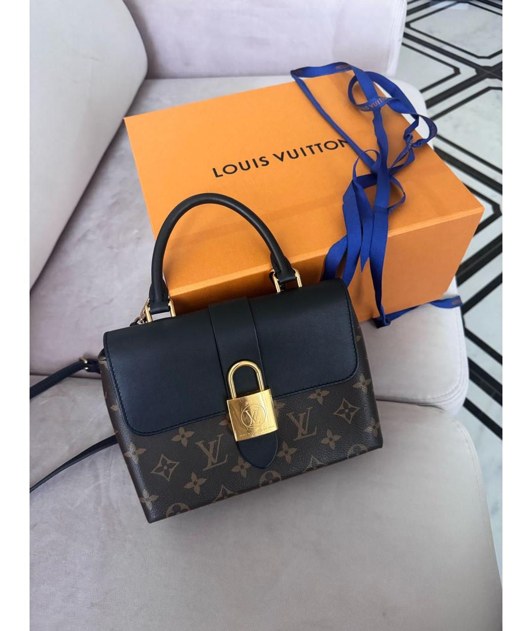 LOUIS VUITTON Коричневая кожаная сумка через плечо, фото 5