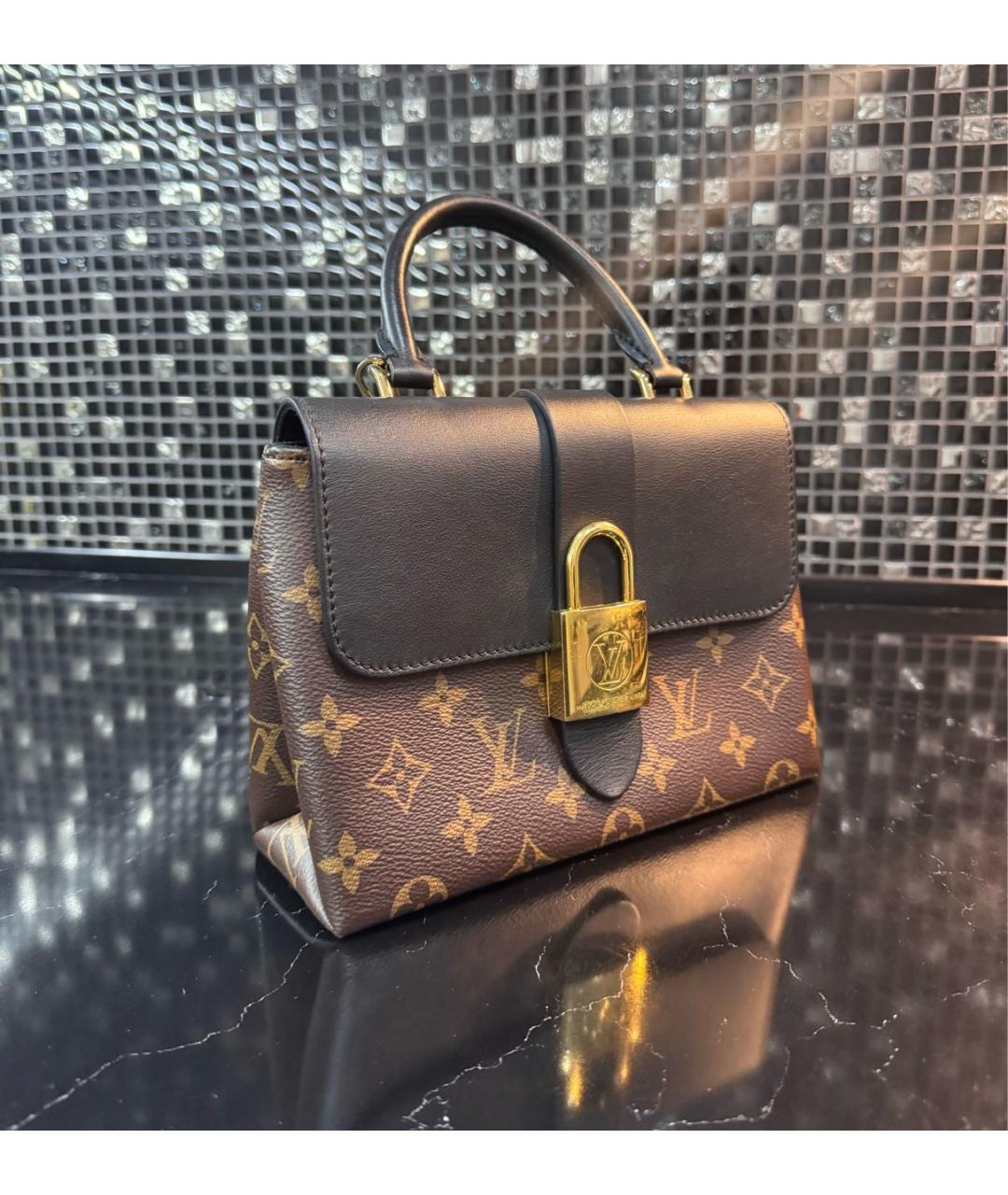 LOUIS VUITTON Коричневая кожаная сумка через плечо, фото 2