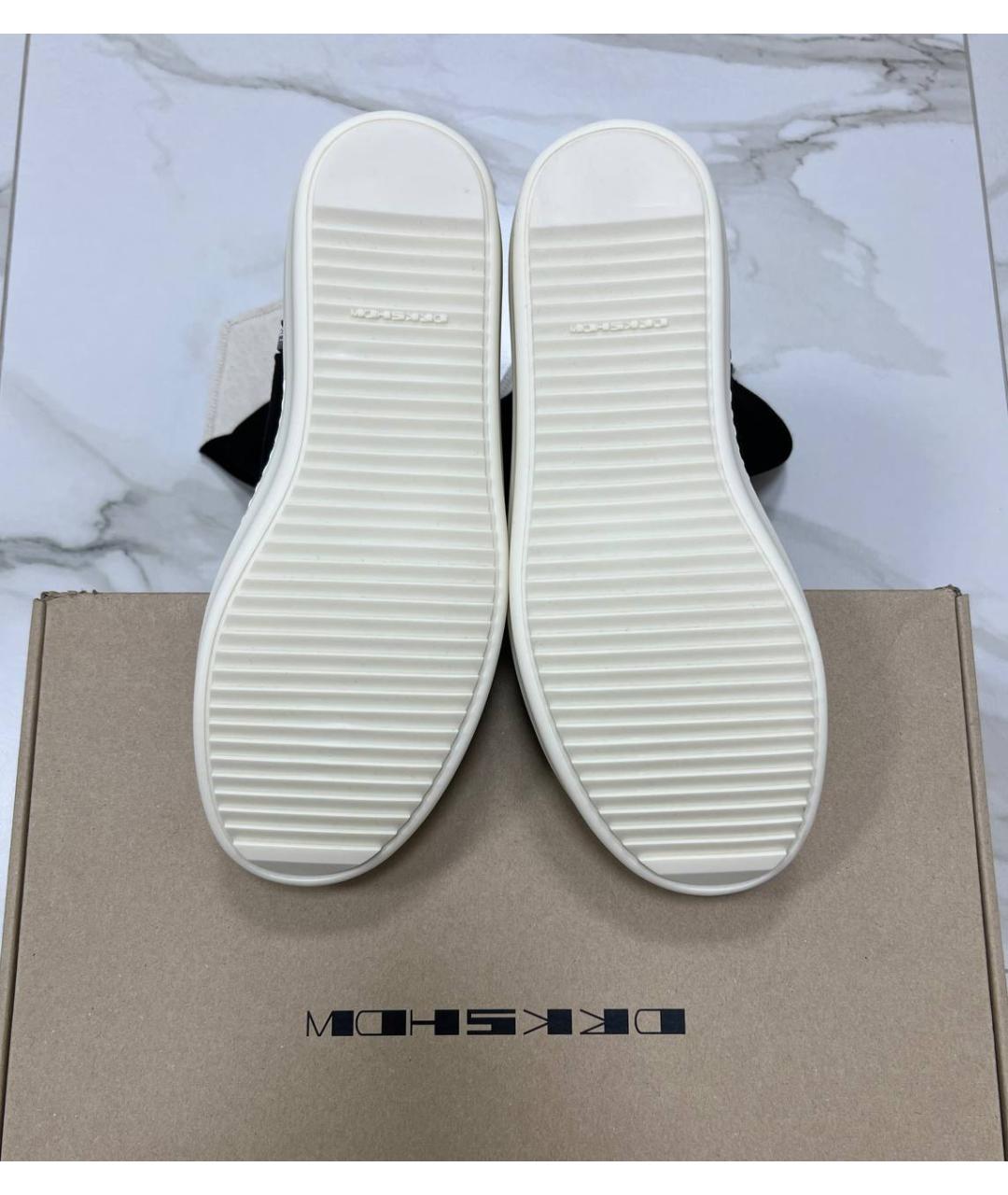RICK OWENS DRKSHDW Черные высокие кроссовки / кеды, фото 6