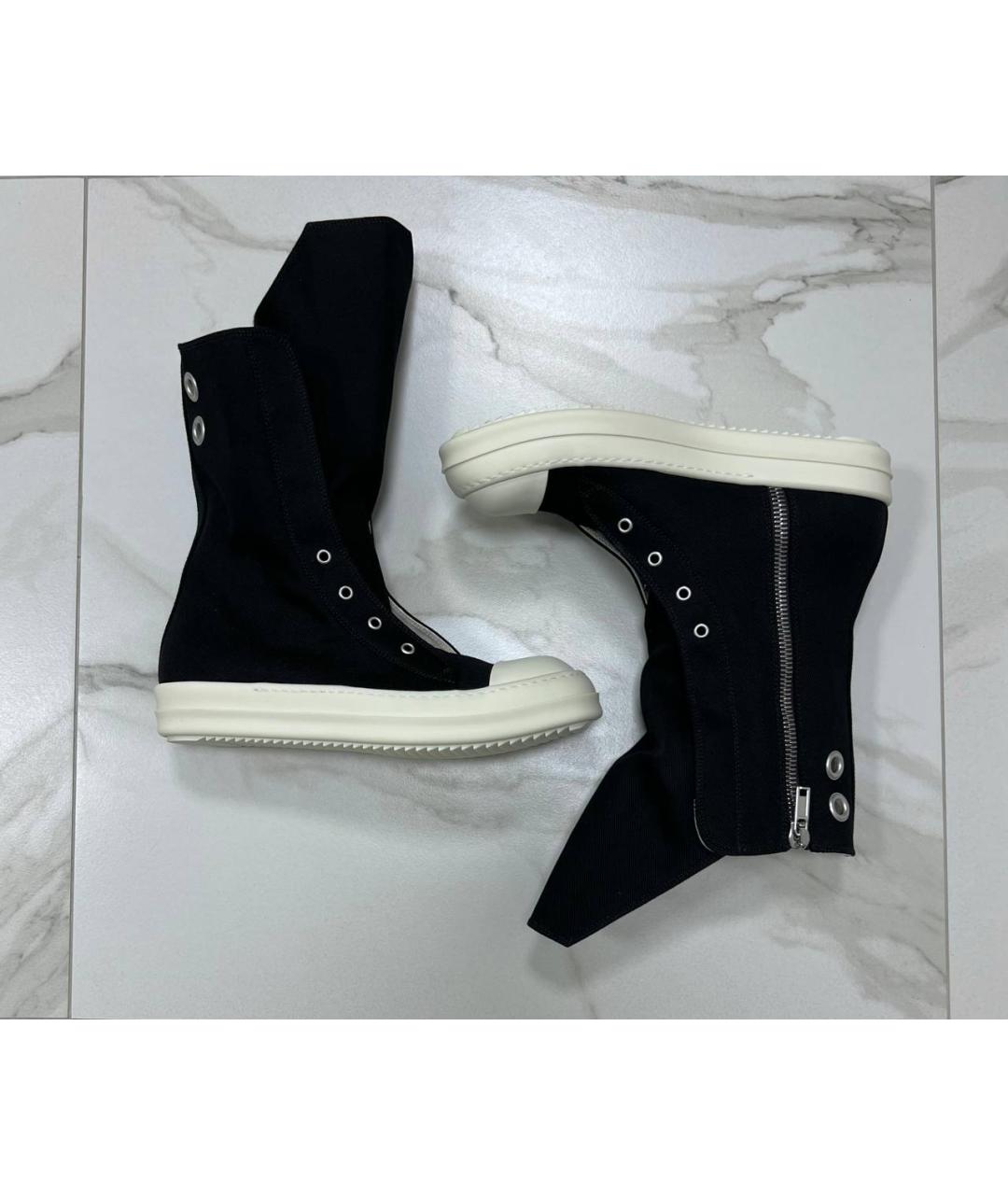 RICK OWENS DRKSHDW Черные высокие кроссовки / кеды, фото 3