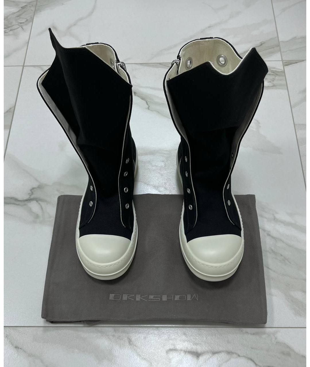 RICK OWENS DRKSHDW Черные высокие кроссовки / кеды, фото 2