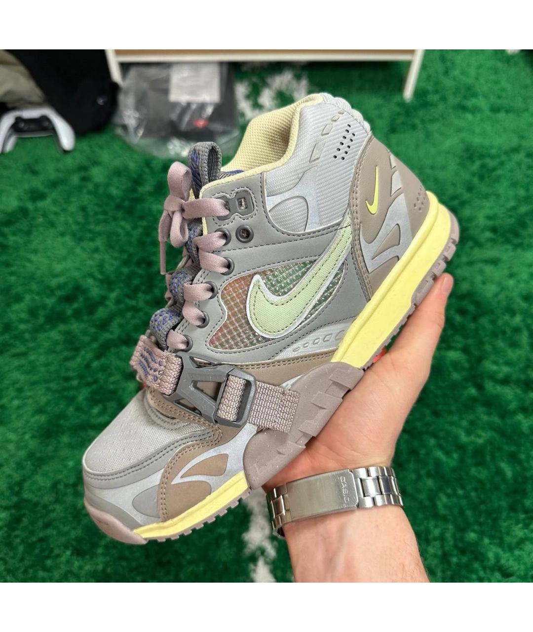 NIKE Серые высокие кроссовки / кеды, фото 5