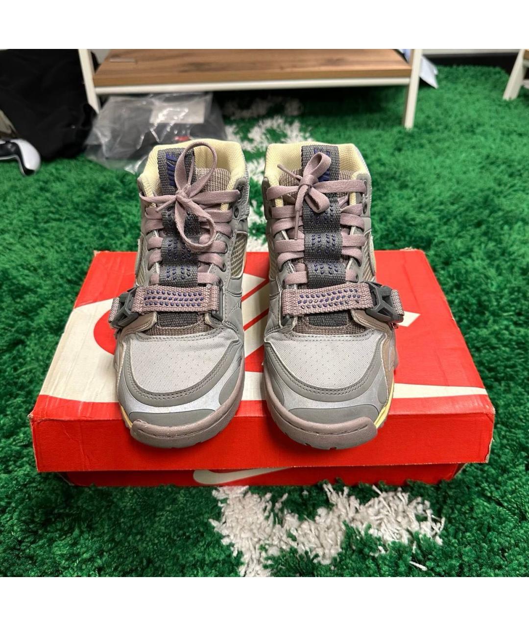 NIKE Серые высокие кроссовки / кеды, фото 2