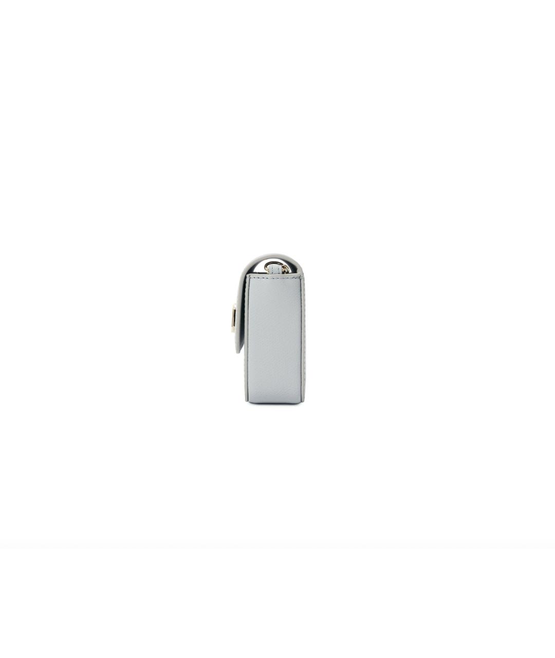 FURLA Голубая кожаная сумка через плечо, фото 2