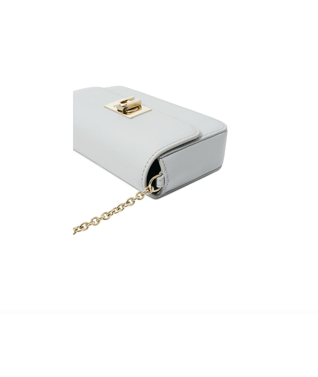 FURLA Голубая кожаная сумка через плечо, фото 5