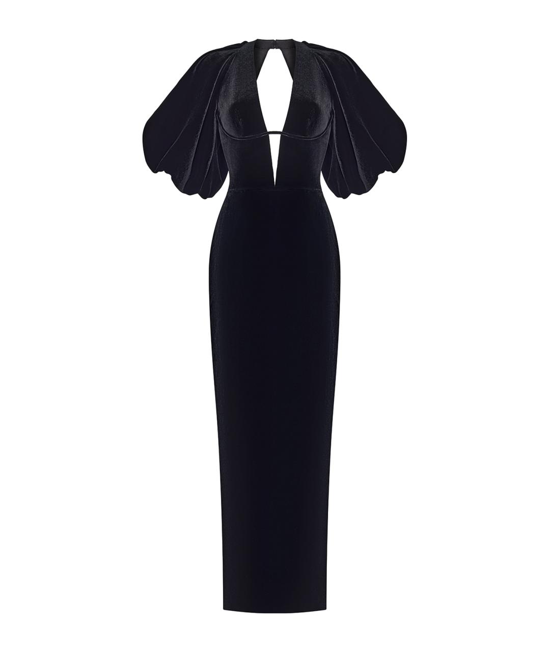 RASARIO Черное бархатное вечернее платье, фото 1