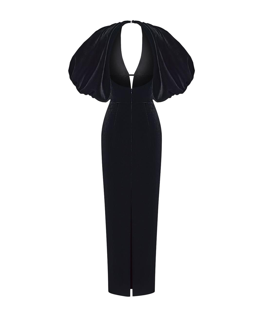 RASARIO Черное бархатное вечернее платье, фото 2