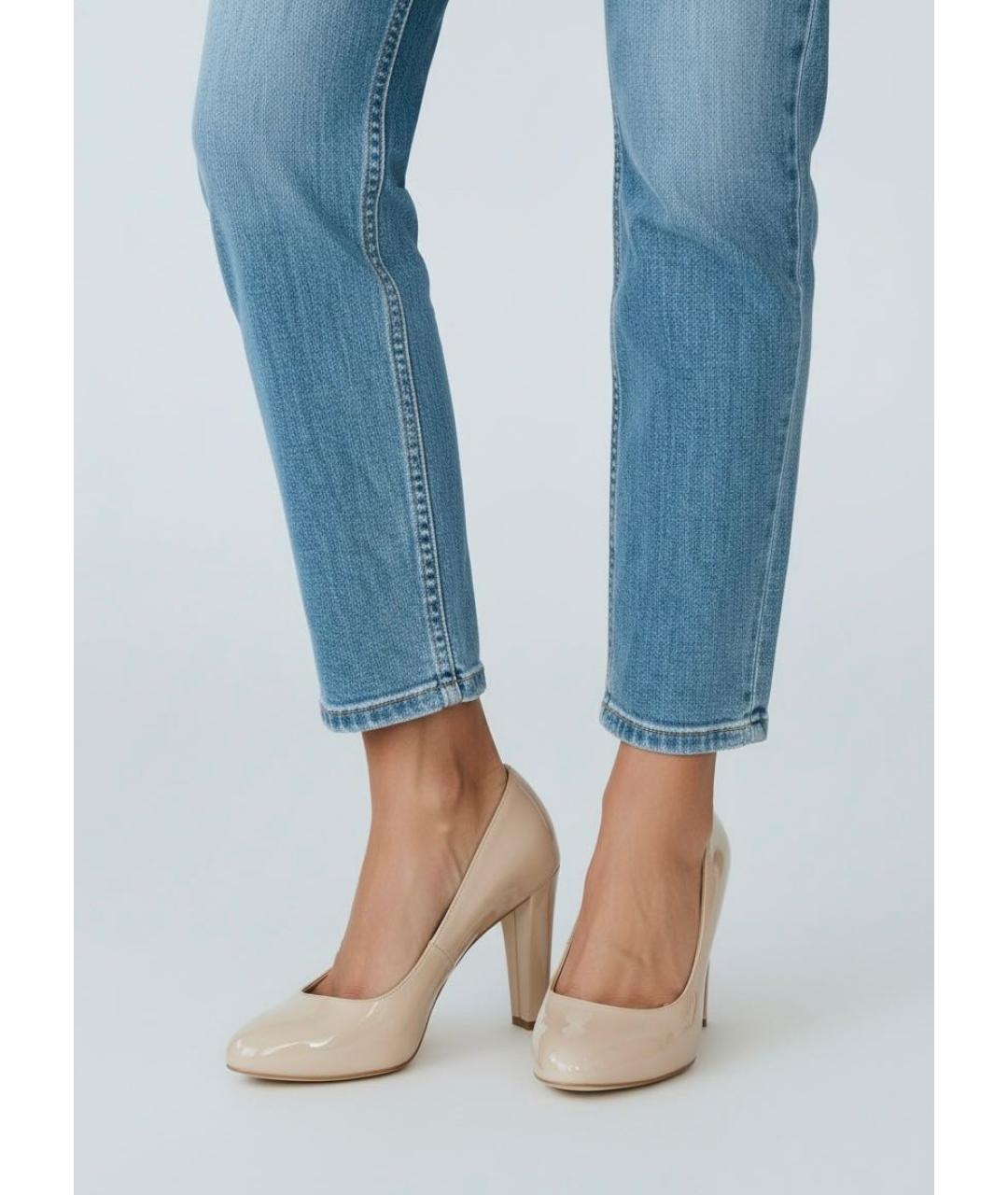 ARMANI COLLEZIONI Бежевые туфли из лакированной кожи, фото 6