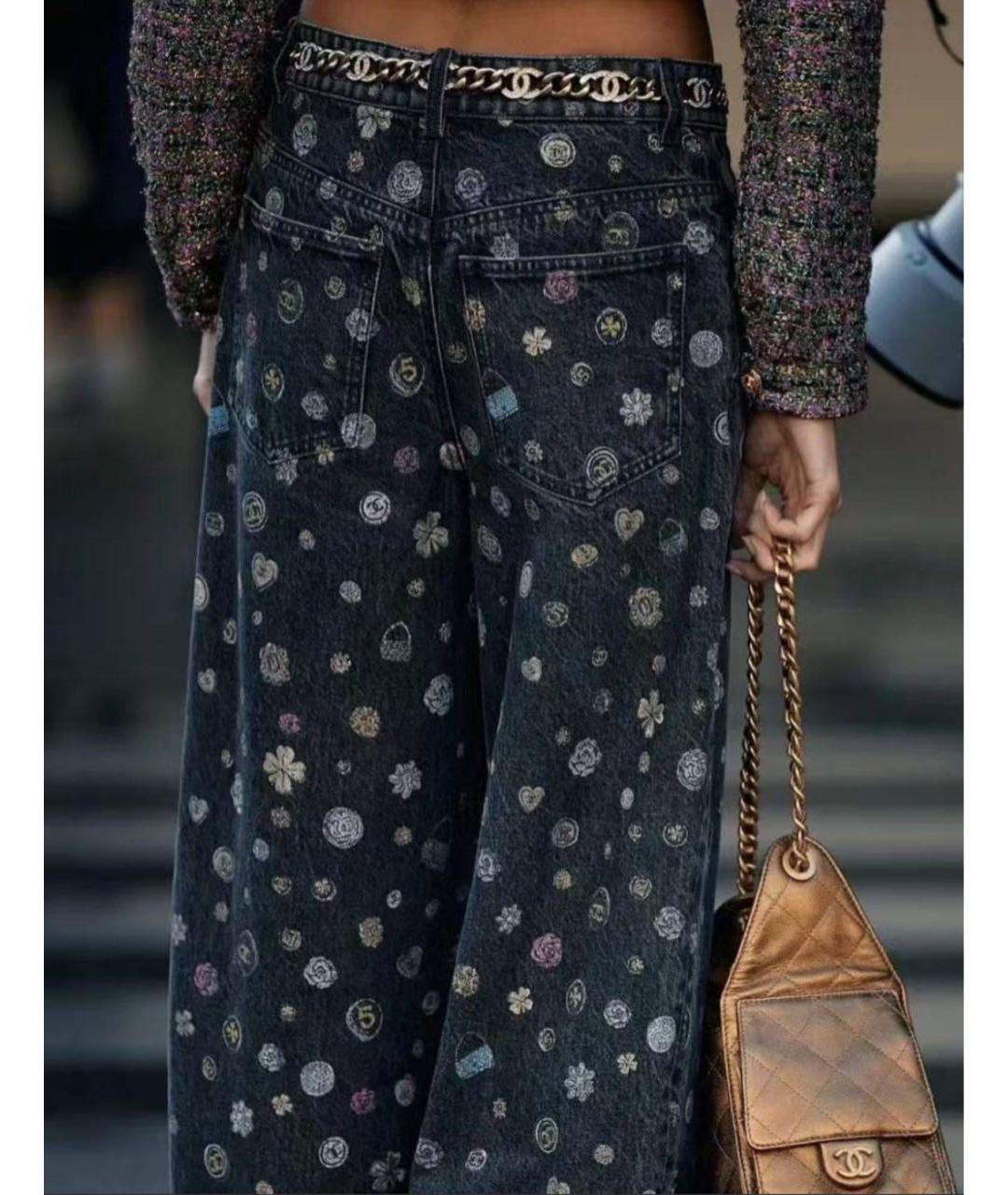 CHANEL Хлопко-кашемировые прямые джинсы, фото 2