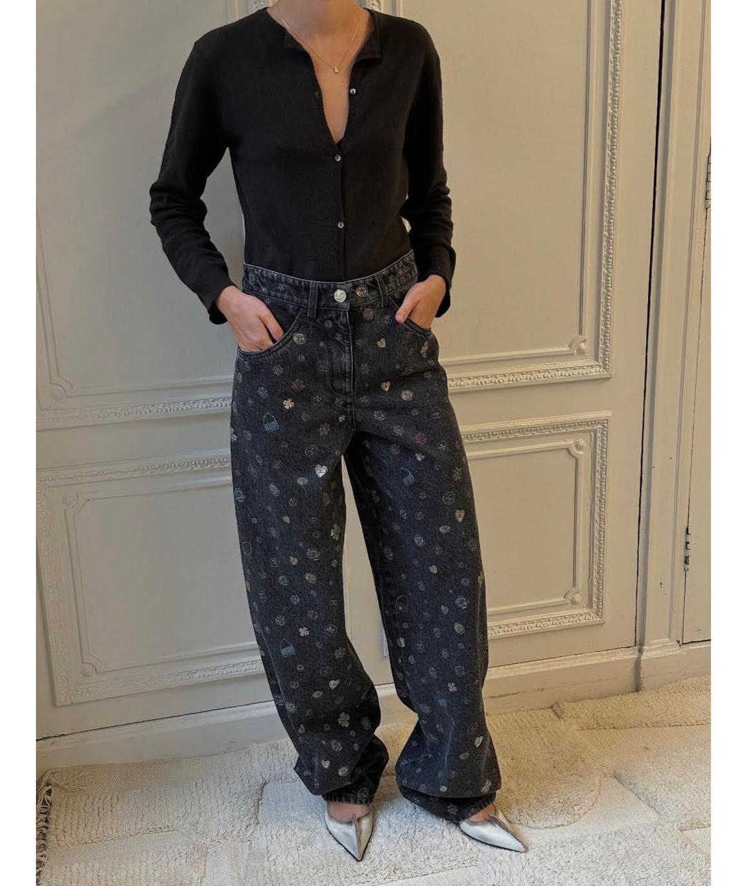 CHANEL Хлопко-кашемировые прямые джинсы, фото 3