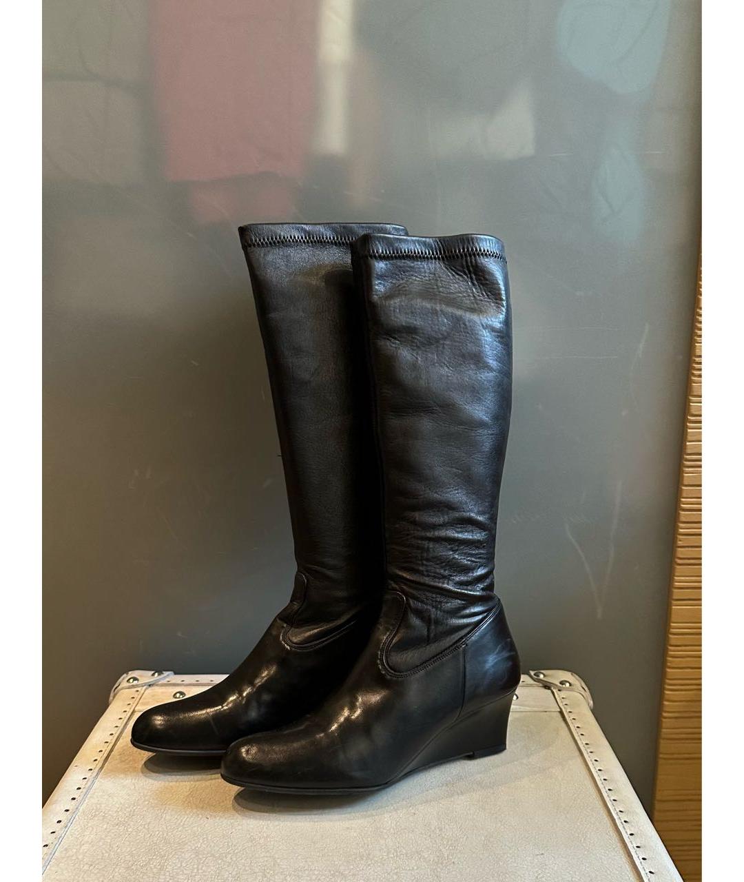 BALLY Черные кожаные сапоги, фото 6