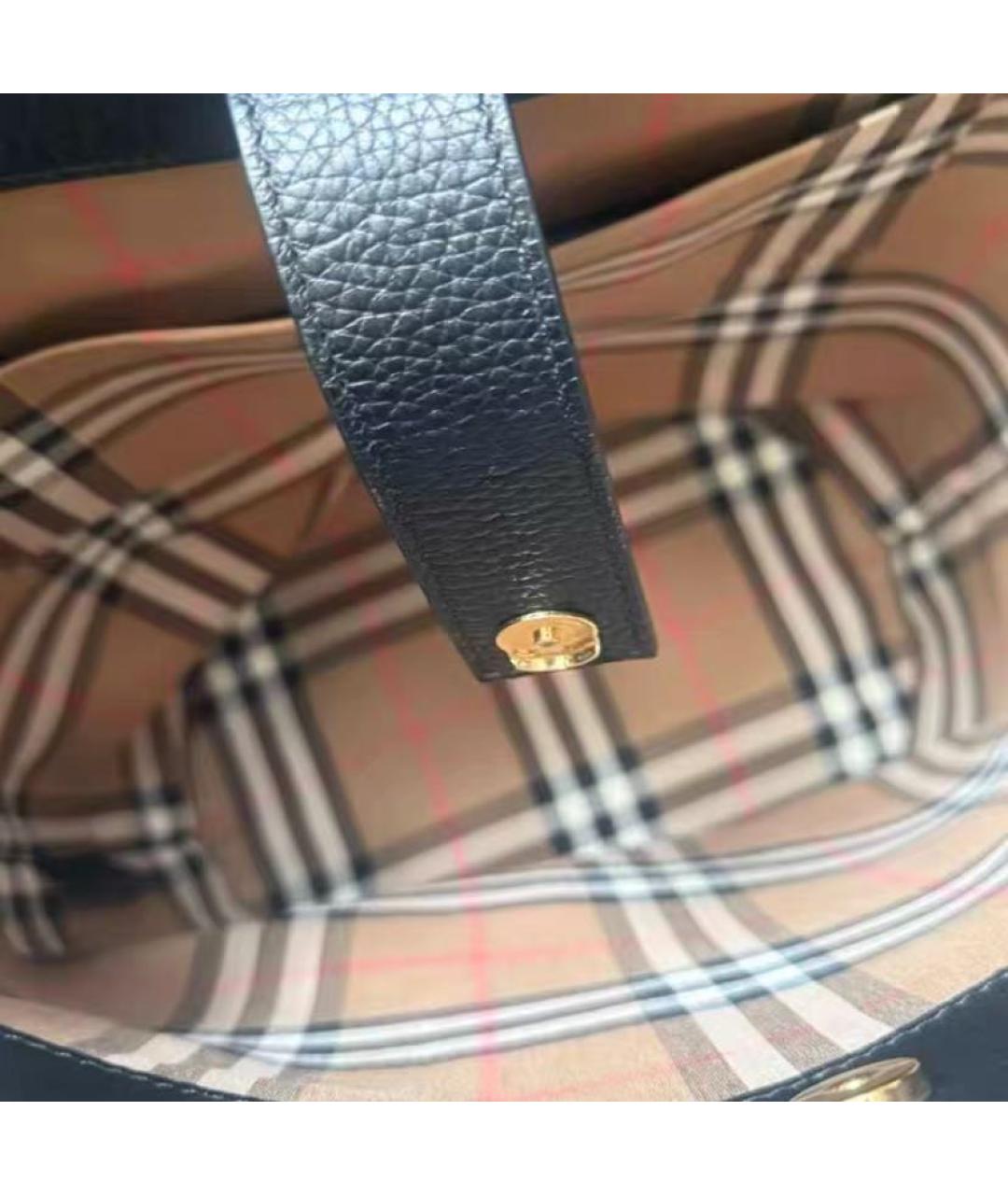 BURBERRY Черная кожаная сумка через плечо, фото 4