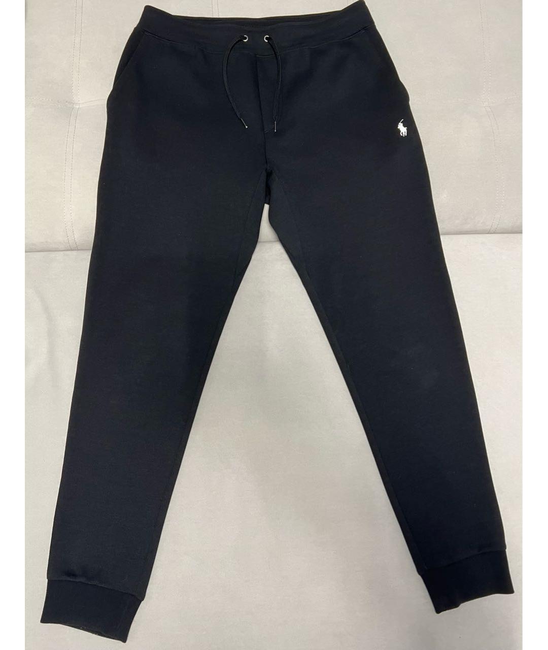 RALPH LAUREN Черные хлопковые повседневные брюки, фото 5
