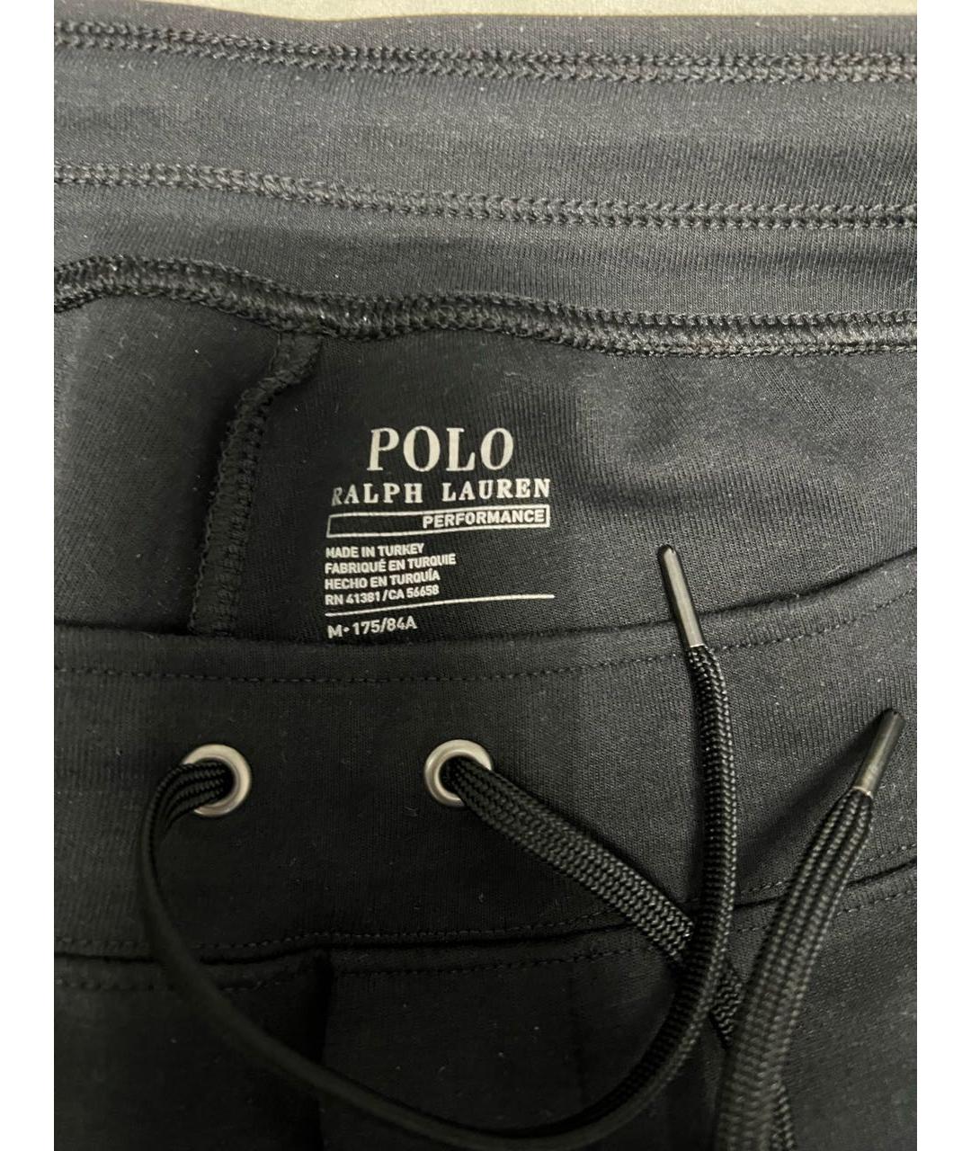 RALPH LAUREN Черные хлопковые повседневные брюки, фото 4
