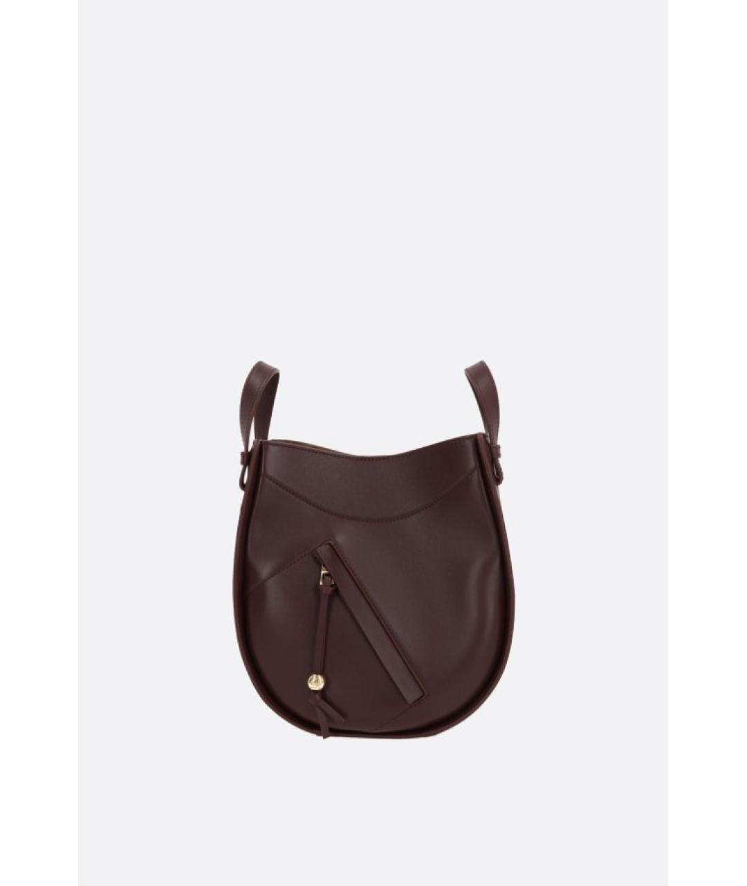 LOEWE Бордовая кожаная сумка тоут, фото 2