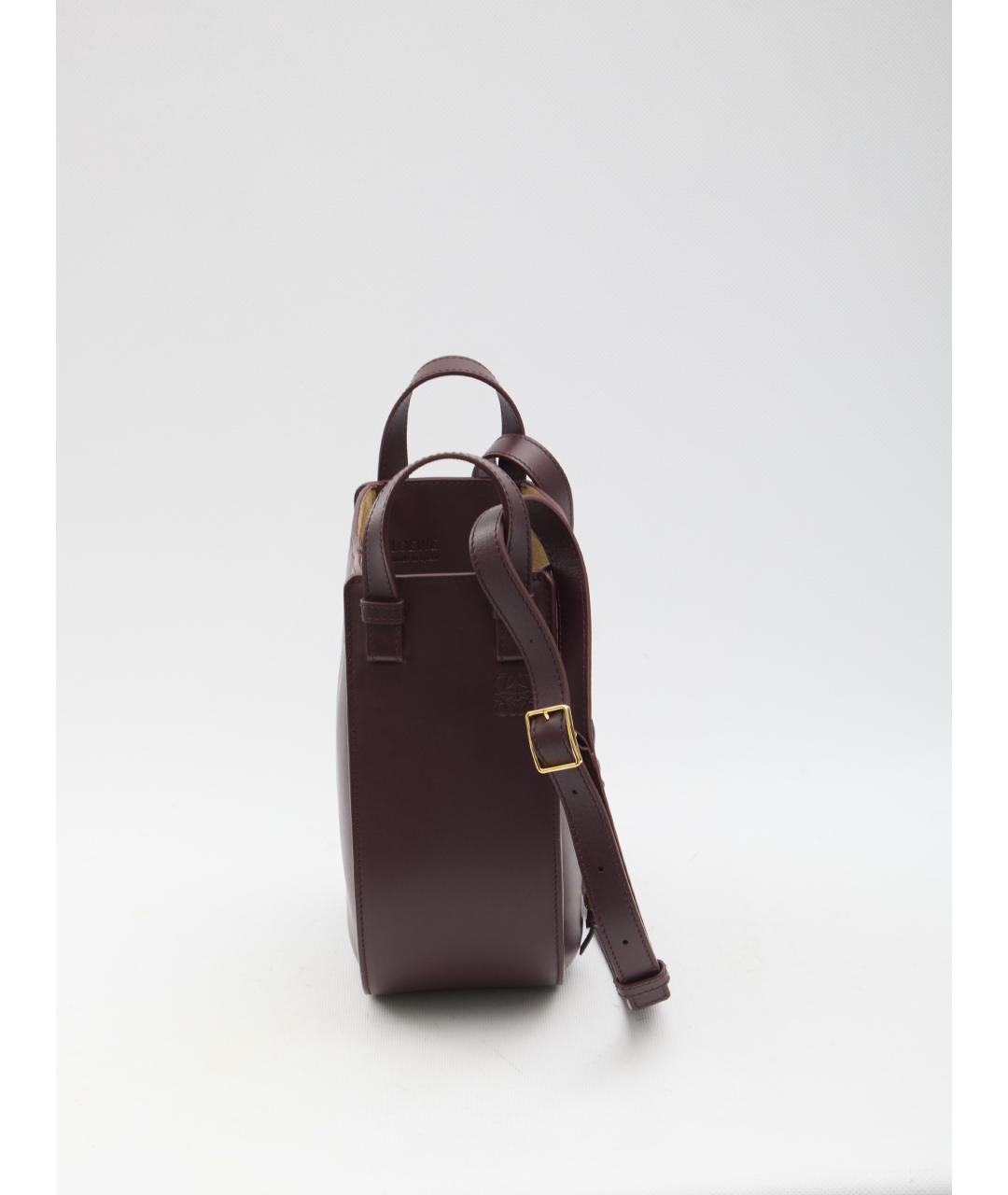 LOEWE Бордовая кожаная сумка тоут, фото 5