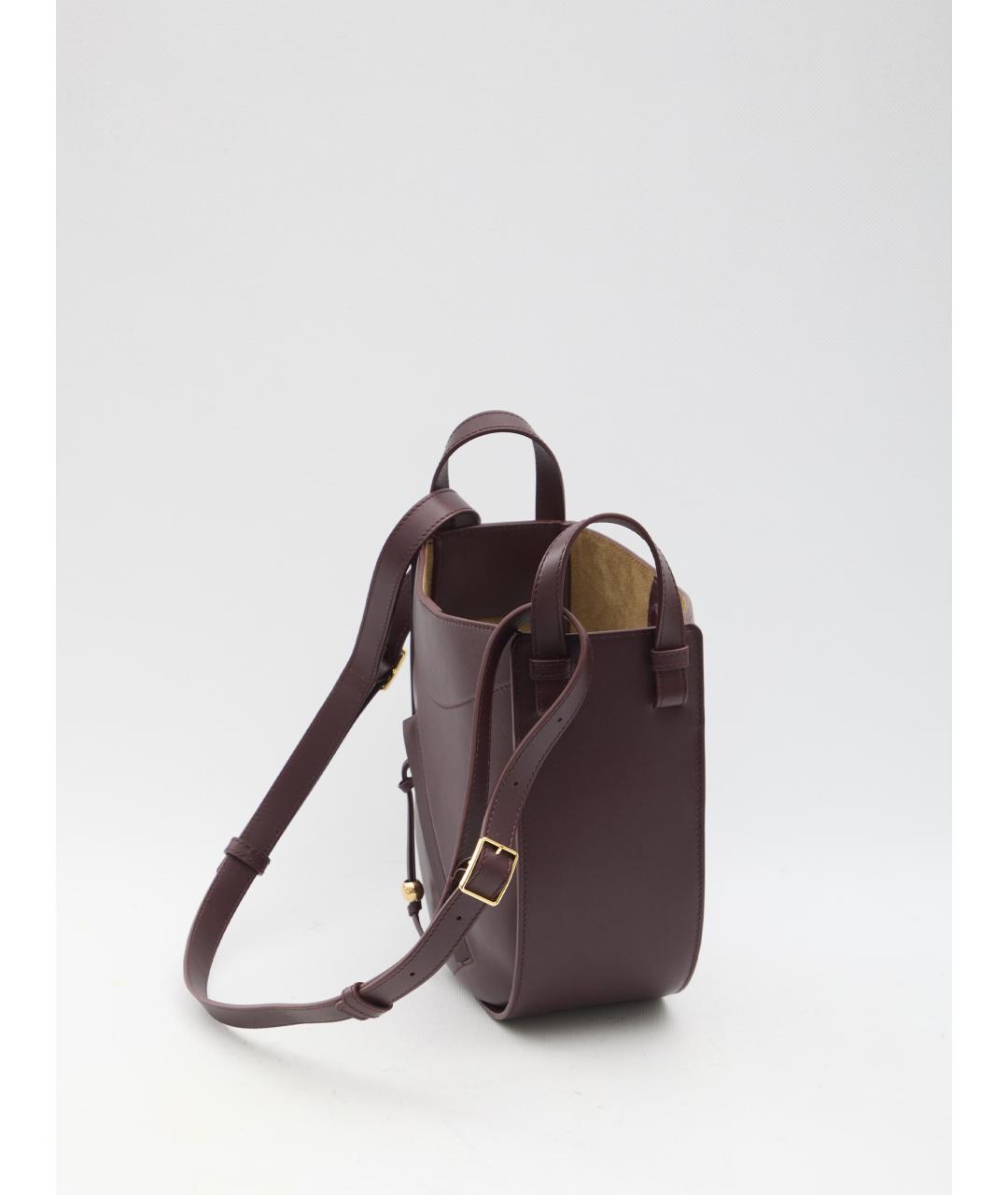 LOEWE Бордовая кожаная сумка тоут, фото 3