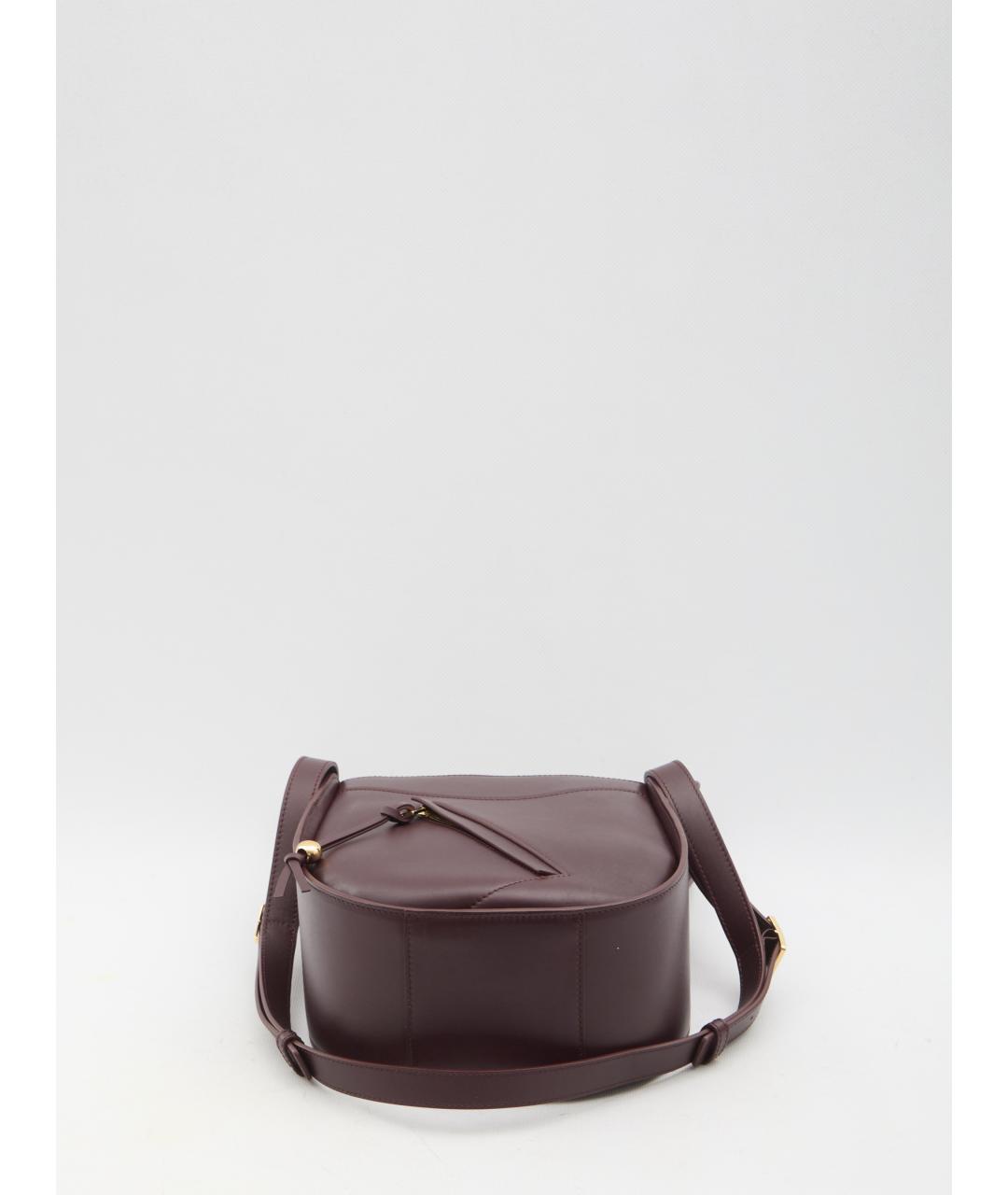 LOEWE Бордовая кожаная сумка тоут, фото 7