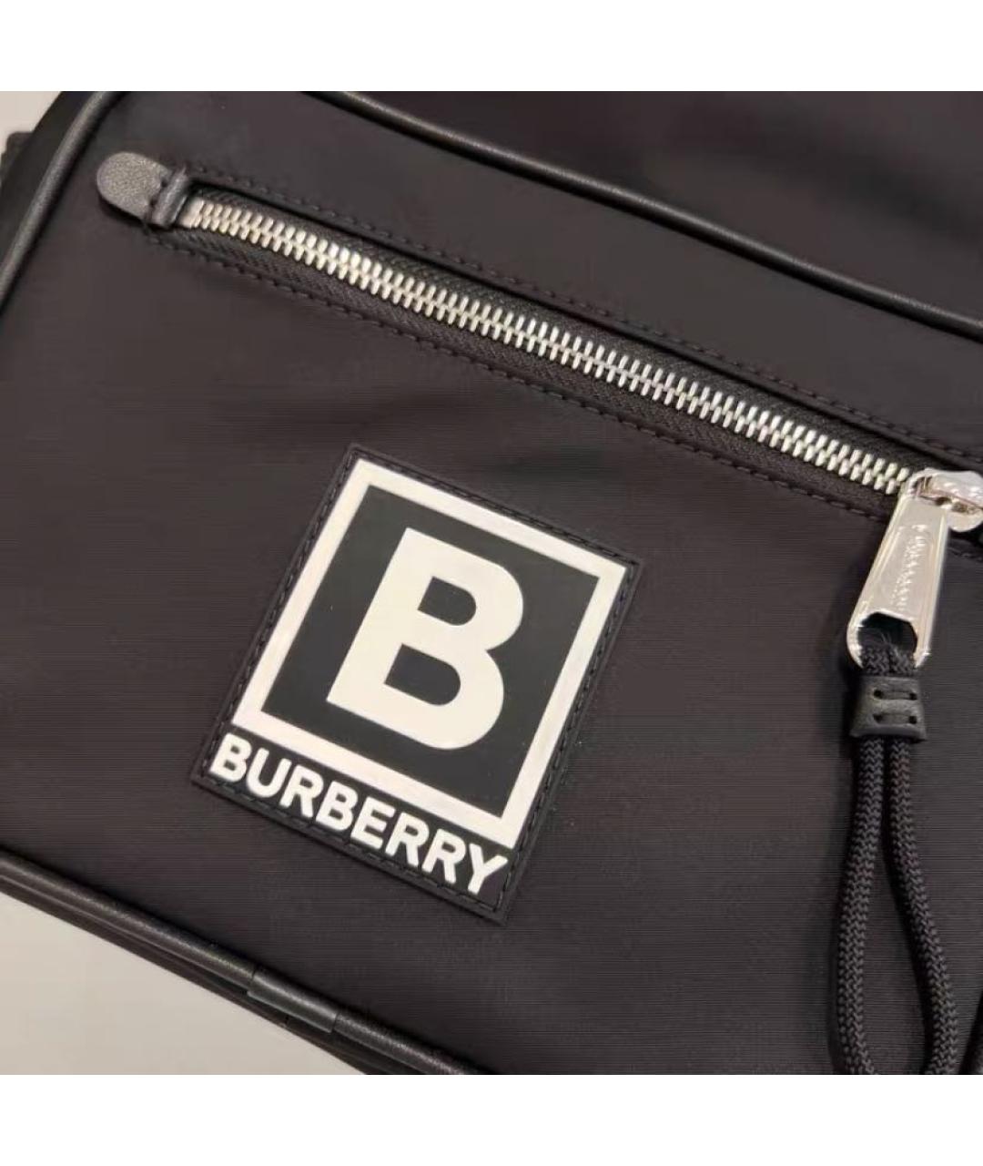 BURBERRY Черный синтетический рюкзак, фото 4