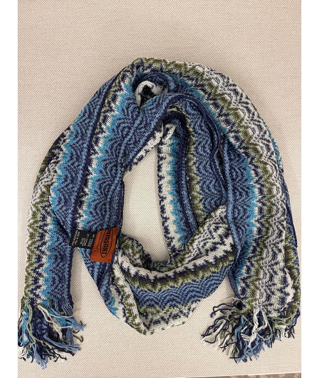 MISSONI Синий шарф, фото 3