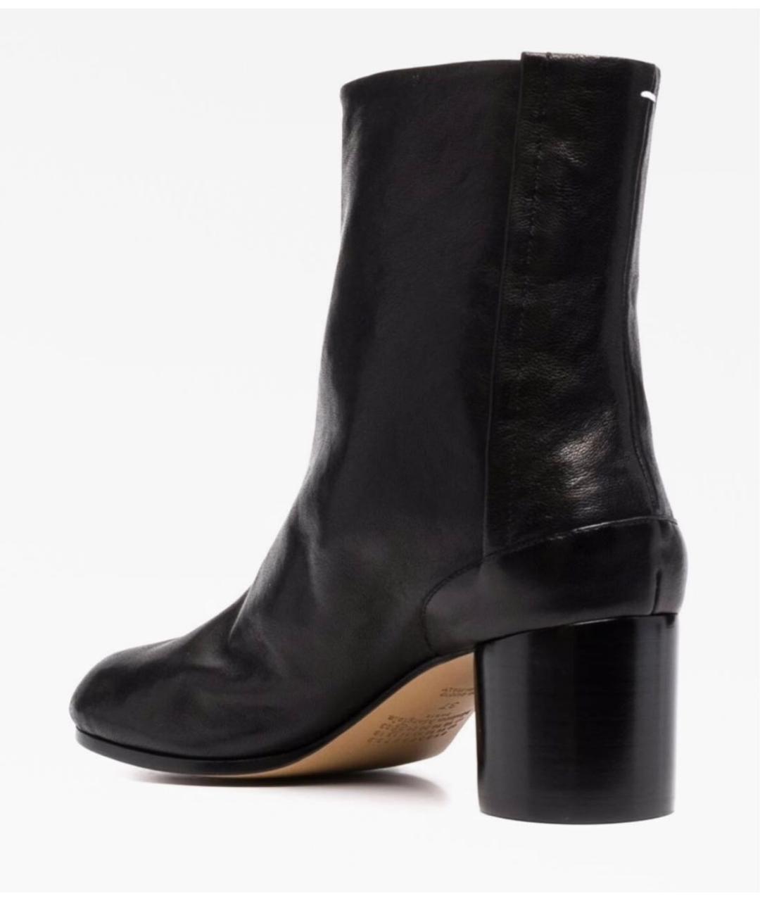 MAISON MARGIELA Черные кожаные ботильоны, фото 3