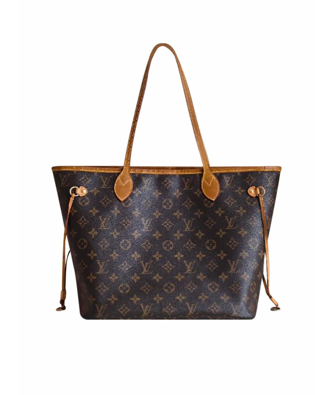 LOUIS VUITTON Коричневая кожаная сумка тоут, фото 1