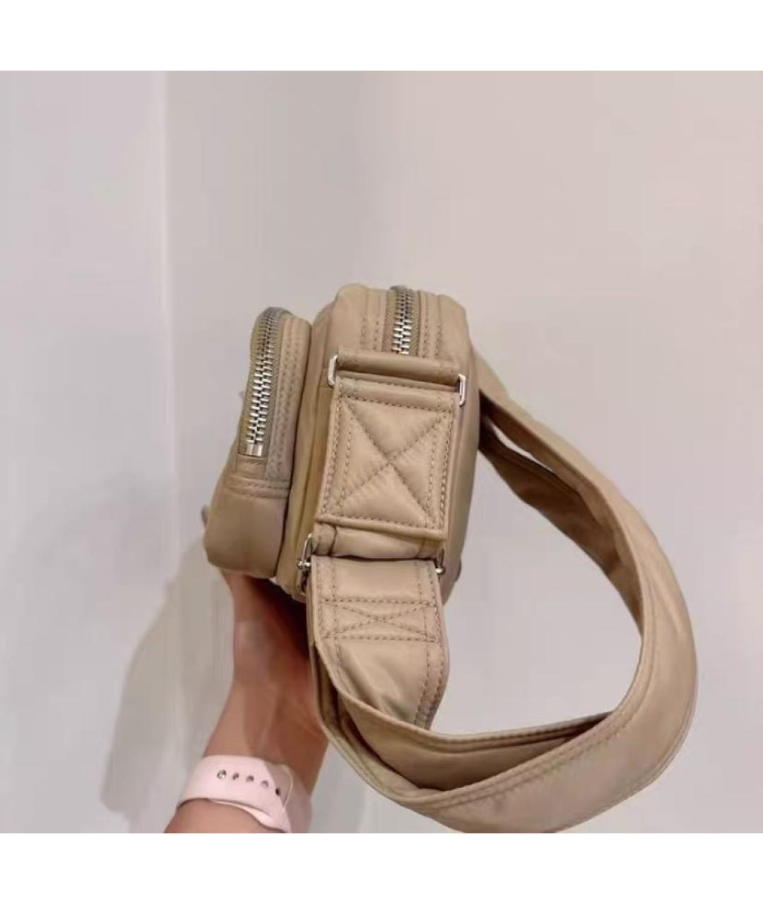 BURBERRY Бежевая синтетическая поясная сумка, фото 3