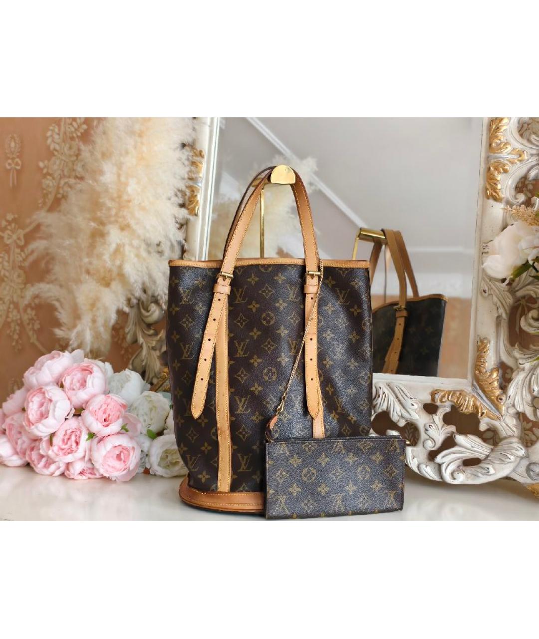 LOUIS VUITTON Коричневая сумка с короткими ручками, фото 3
