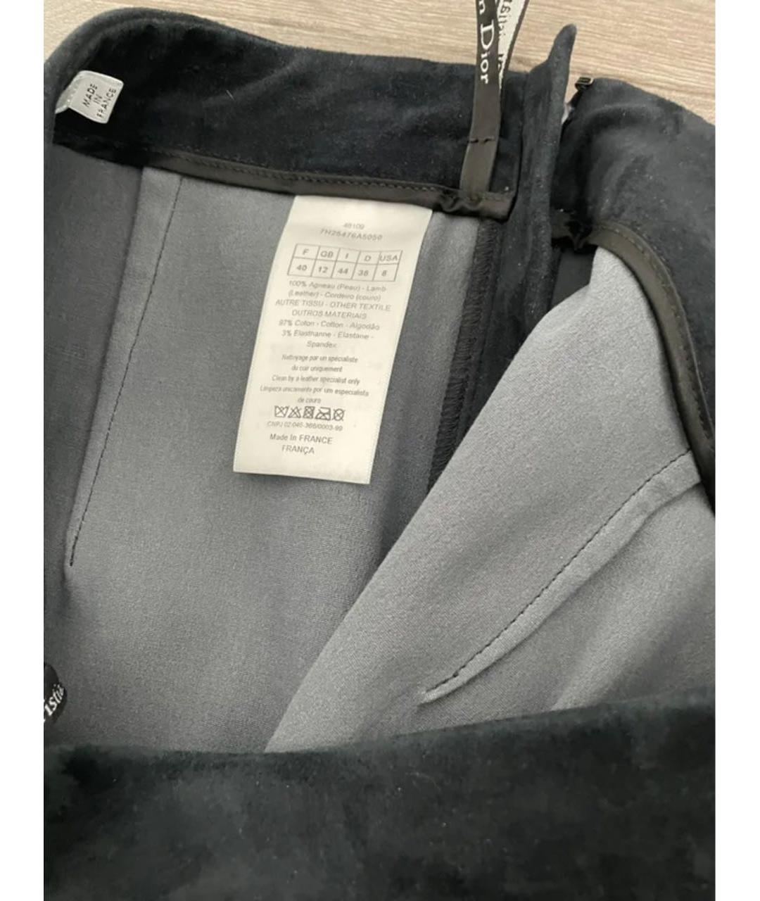 CHRISTIAN DIOR Темно-синие замшевые брюки узкие, фото 7