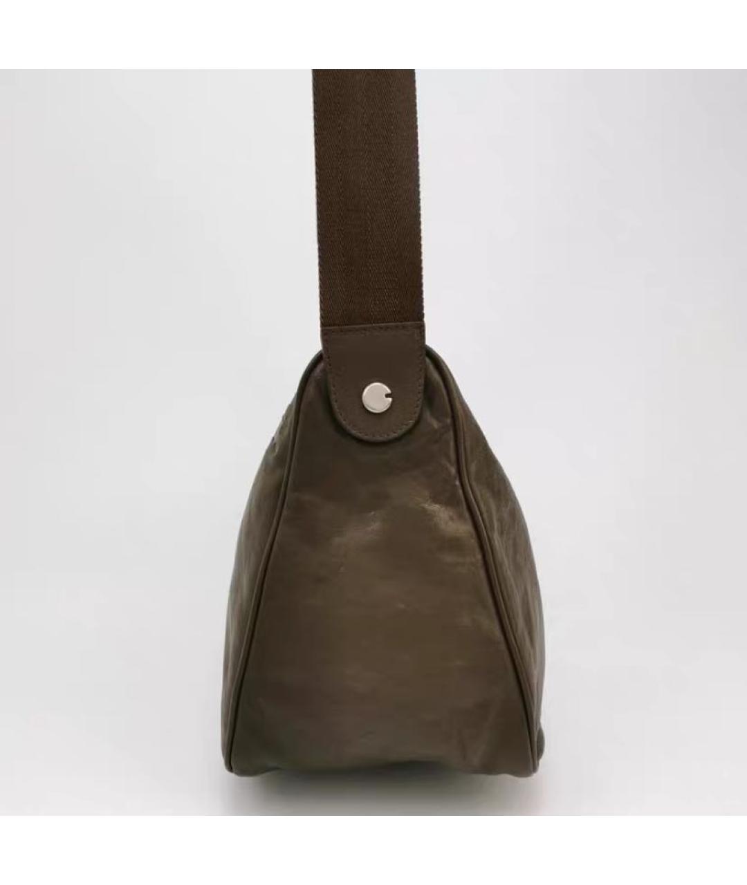 BURBERRY Хаки кожаная сумка через плечо, фото 2