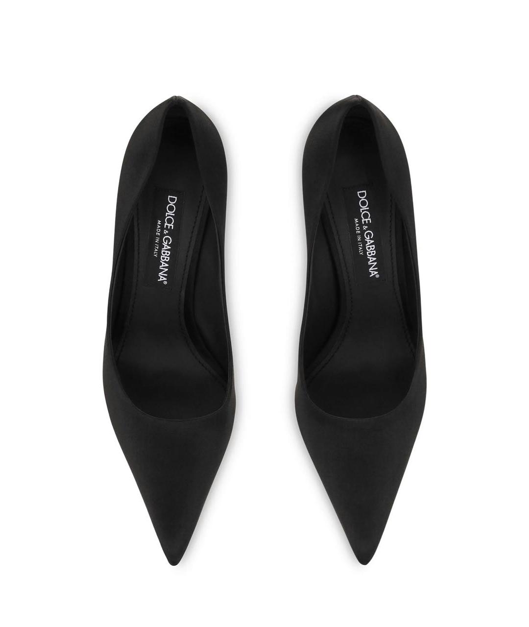 DOLCE&GABBANA Черные кожаные туфли, фото 4